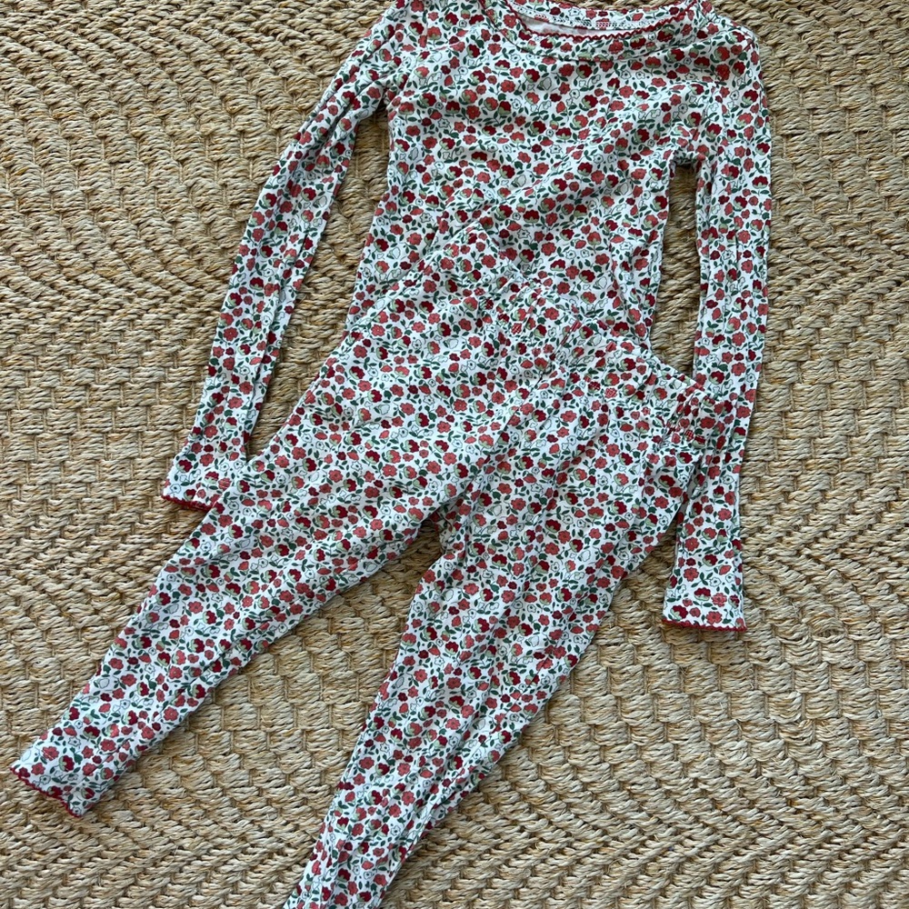 2T floral minnow pajamas